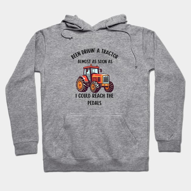 Tractor Trucking Road Farmer Agriculture Hoodie by Flowering Away